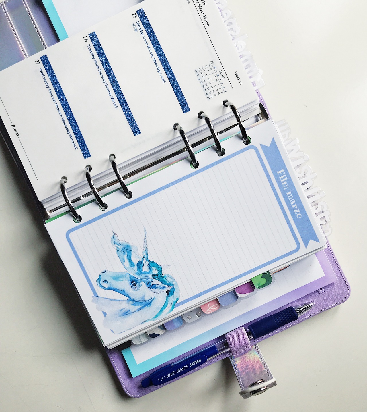 agenda di marzo
