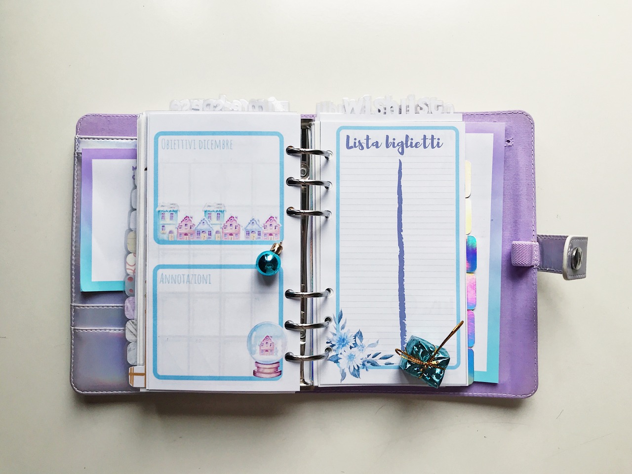 Inserti di Natale per l’agenda personal